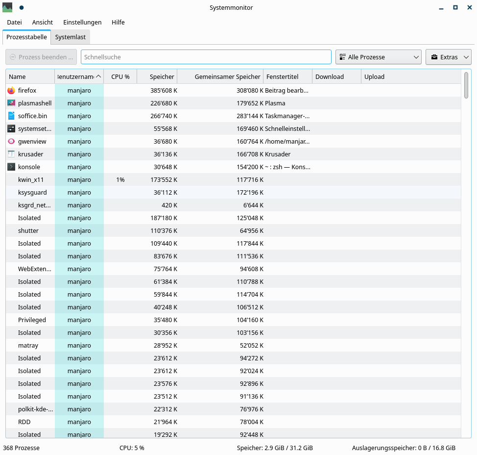 KSysGuard System Monitor