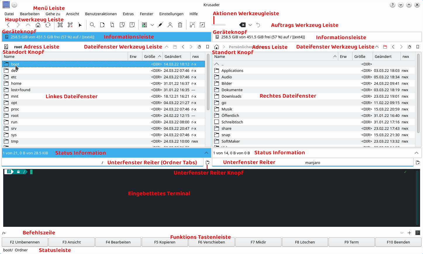 Krusader Dateimanager