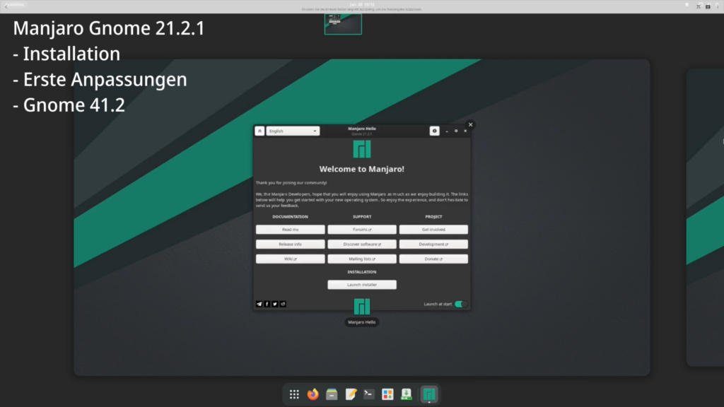 Manjaro Gnome 21-2-1 65 Manjaro Gnome 21 2 1