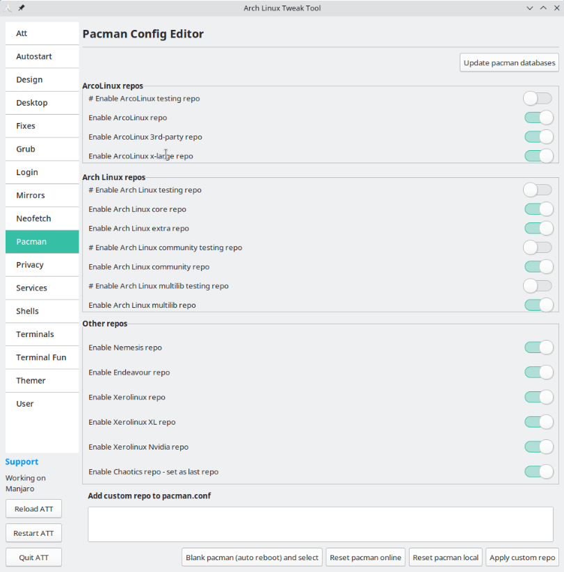 Archlinux Tweak Tool