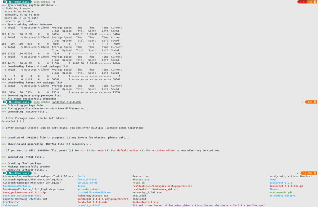 Debian Paket mit Archlinux 37 Debian Paket mit Archlinux installieren
