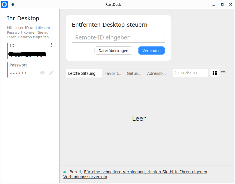 Fernwartung mit RustDesk