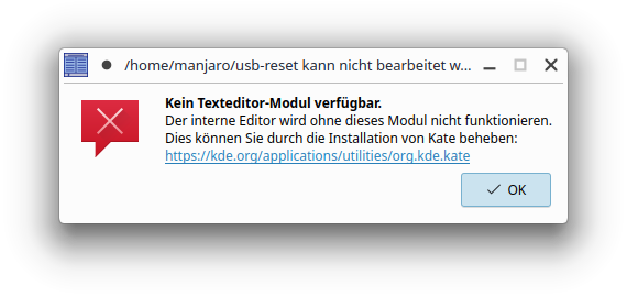 Krusader Interner Editor fehlt